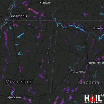 Hail Map Florence, AL 05-16-2018