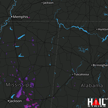 Hail Map Batesville, MS 05-23-2018