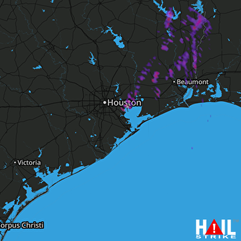 Hail Map Baytown, TX 04-29-2017