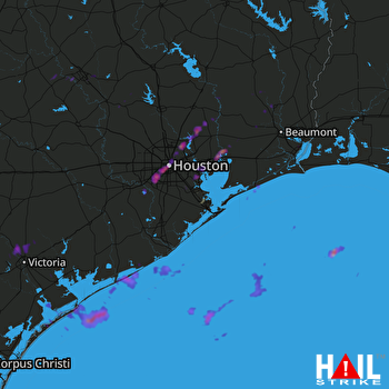 Hail Map Houston, TX 05-22-2017