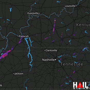 Hail Map Mount Juliet, TN 05-02-2019