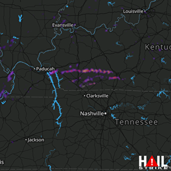 Hail Map Hopkinsville, KY 05-29-2019