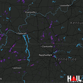 Hail Map Murfreesboro, TN 06-27-2019