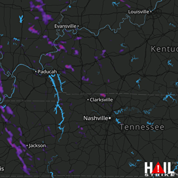 Hail Map Cape Girardeau, MO 08-07-2019