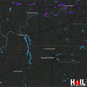 Hail Map Corydon, IN 08-22-2019