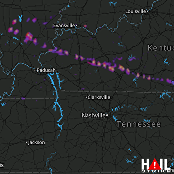 Hail Map Glasgow, KY 03-12-2020