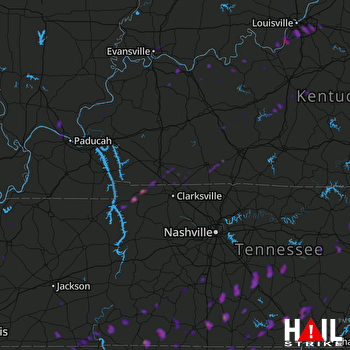 Hail Map Lewisburg, TN 03-29-2020