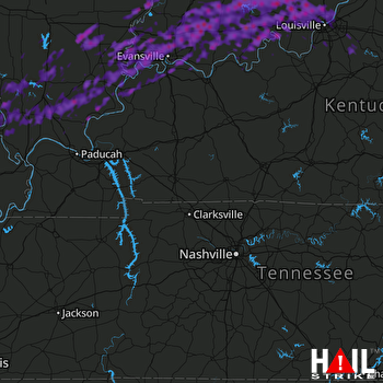 Hail Map Henderson, KY 04-29-2017