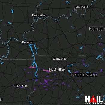 Hail Map Dickson, TN 05-30-2017