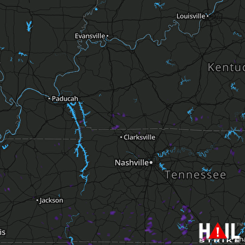 Hail Map Oak Grove, KY 06-15-2017