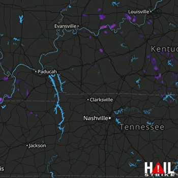Hail Map Cape Girardeau, MO 07-08-2017