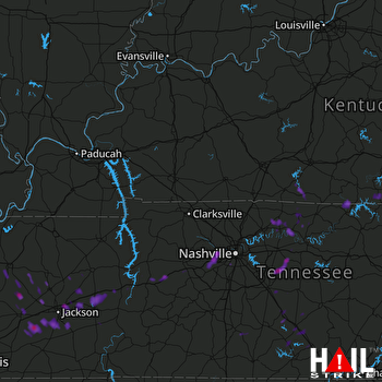 Hail Map Jamestown, TN 07-23-2017