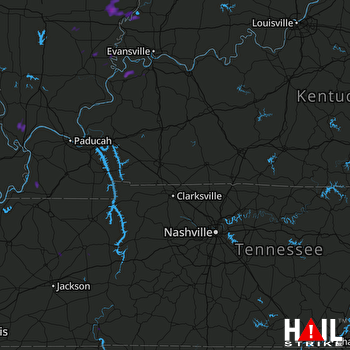Hail Map Morganfield, KY 08-21-2017