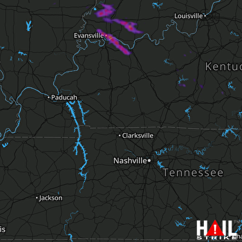 Hail Map Evansville, IN 05-11-2018