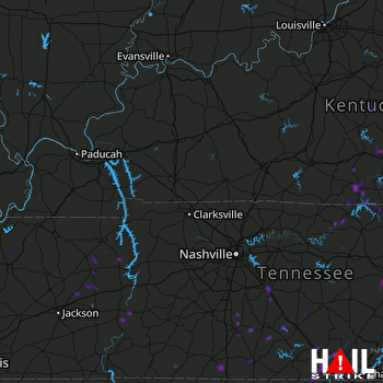 Hail Map Crossville, TN 05-15-2018