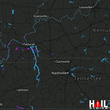 Hail Map Calvert City, KY 06-21-2018