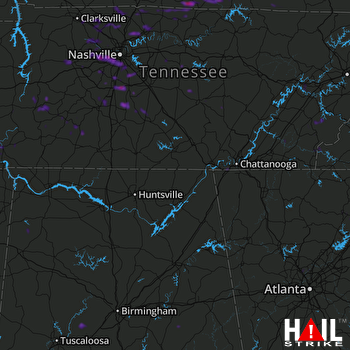 Hail Map La Vergne, TN 08-13-2019