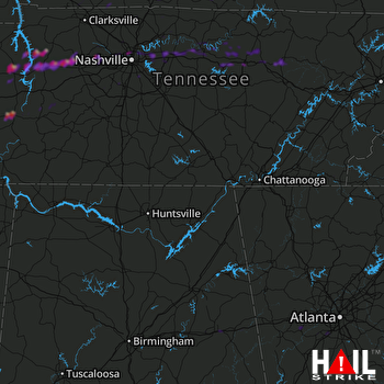 Hail Map Lexington, TN 03-03-2020