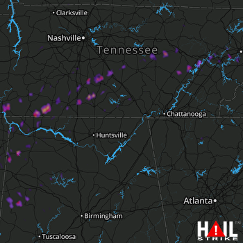 Hail Map Sparta, TN 03-29-2020
