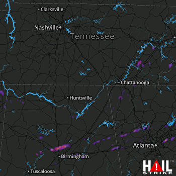 Hail Map Stone Mountain, GA 05-12-2017