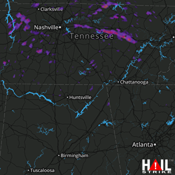 Hail Map Lebanon, TN 05-27-2017