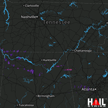 Hail Map Fort Payne, AL 05-28-2017