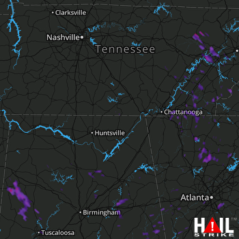 Hail Map Cleveland, TN 07-08-2017