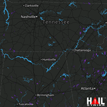 Hail Map Chatsworth, GA 07-14-2017