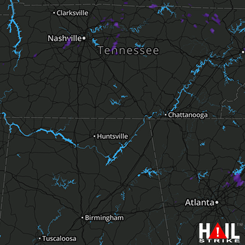 Hail Map Hartsville, TN 07-24-2017