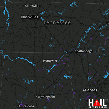 Hail Map Athens, TN 09-05-2017