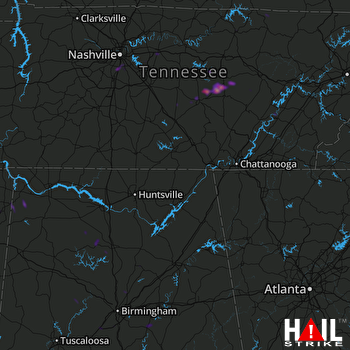 Hail Map Brentwood, TN 04-04-2018