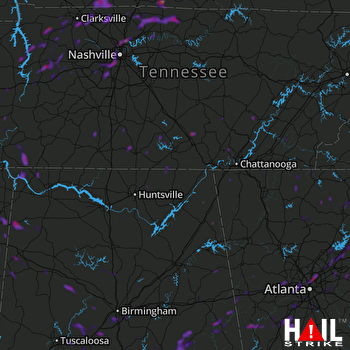Hail Map Nashville, TN 05-20-2018