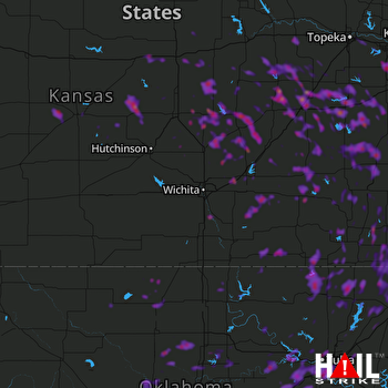 Hail Map Tulsa, OK 08-16-2018