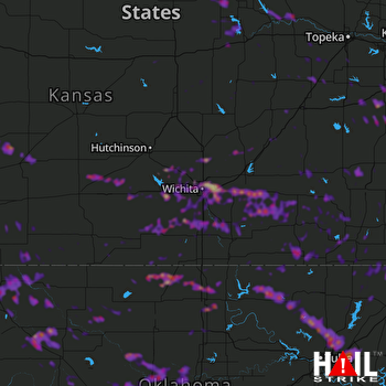 Hail Map Wichita, KS 06-18-2019