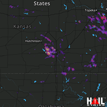 Hail Map Arkansas City, KS 08-22-2019