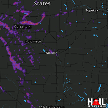Hail Map Hays, KS 08-25-2019
