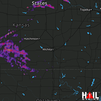 Hail Map Pratt, KS 09-25-2019