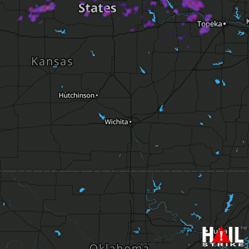 Hail Map Manhattan, KS 06-28-2020