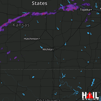 Hail Map Manhattan, KS 06-25-2021