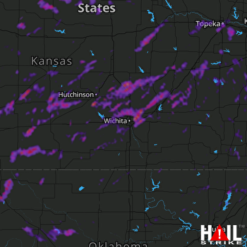 Hail Map Wichita, KS 06-26-2021