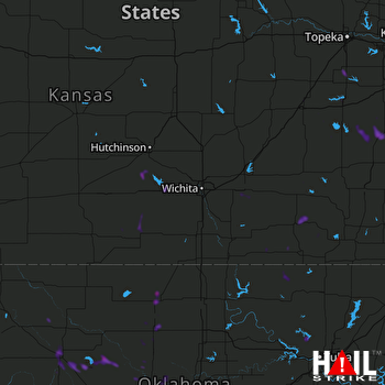 Hail Map Pretty Prairie, KS 08-17-2021
