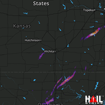 Hail Map Burlington, KS 10-11-2021