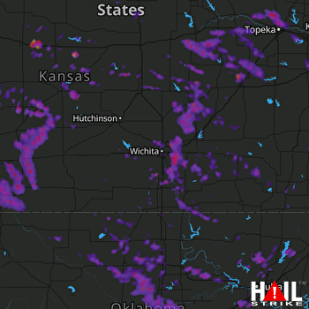 Hail Map Topeka, KS 06-18-2017