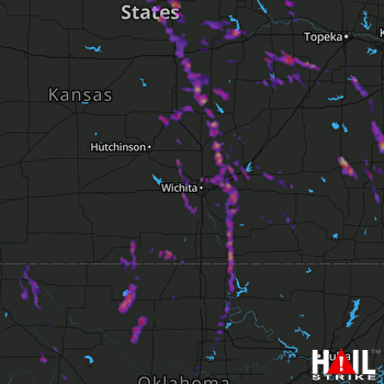 Hail Map Wichita, KS 06-27-2017