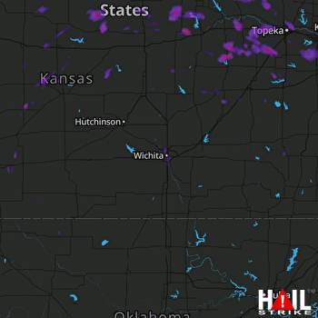 Hail Map Topeka, KS 07-23-2017