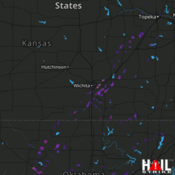 Hail Map Derby, KS 10-21-2017