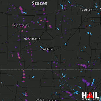 Hail Map Salina, KS 07-30-2018