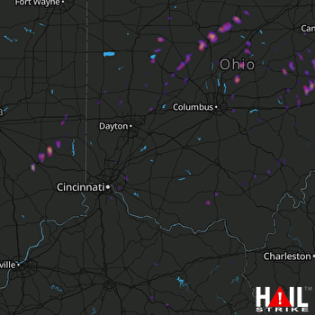 Hail Map Greensburg, IN 04-14-2019