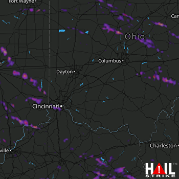 Hail Map Cincinnati, OH 06-06-2019