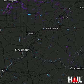 Hail Map Huntington, IN 07-03-2019